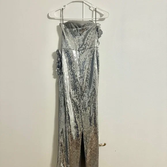 Meshki Cassie Strapless Sequin Rose Midi Dress - Picture 4 of 5